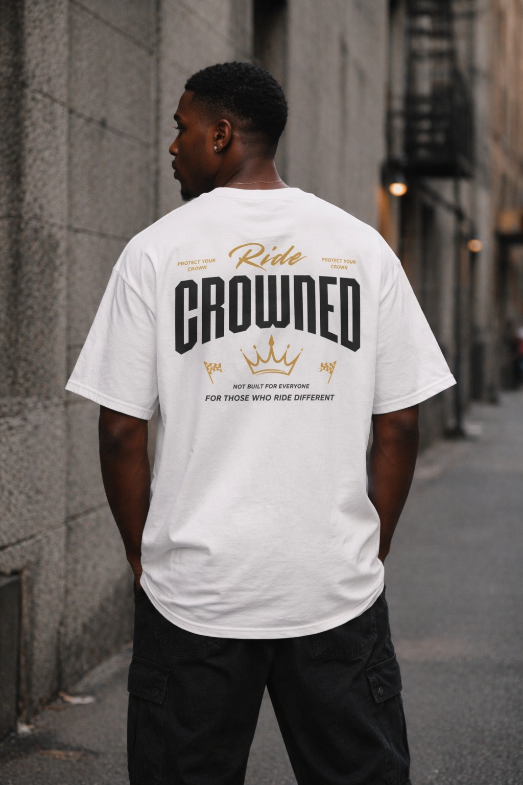 Crowned Tee — Ride Crowned / White