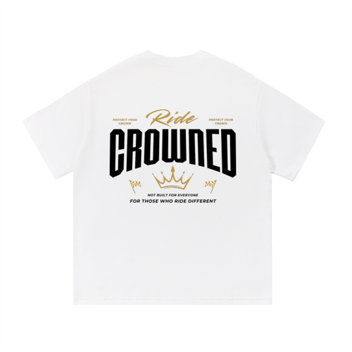 Crowned Tee — Ride Crowned / White